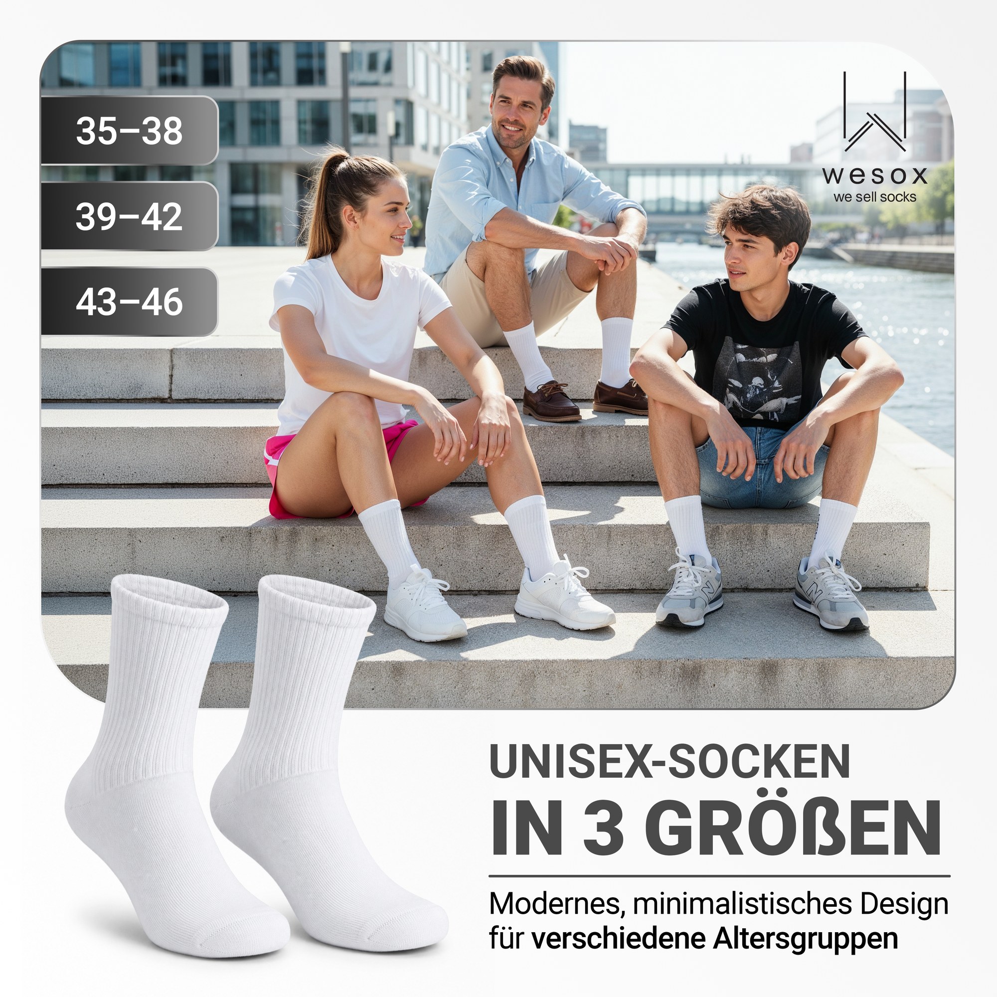 wesox Unisex-Socken in den Größen 35 bis 46